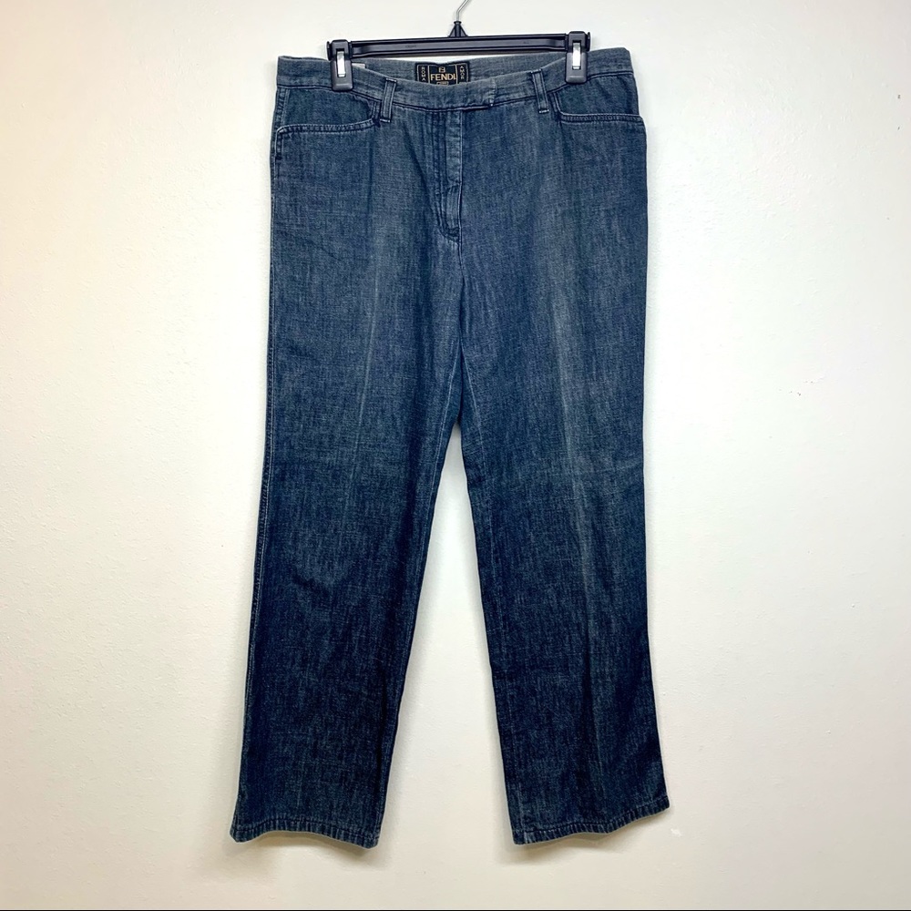 FENDI Jean Roma Amore Womens Straight Leg Jean Size 31